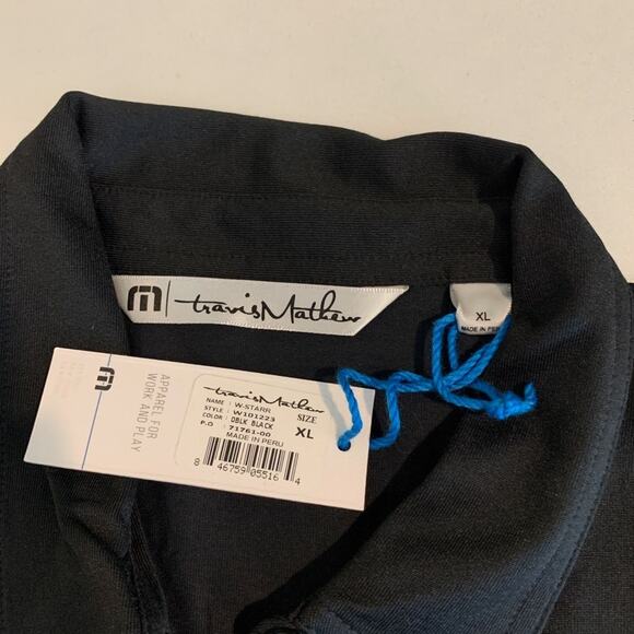 Travis Mathew Polo Women XL Extra Large Black Short Sleeve Wickenburg Golf *LOGO - Picture 8 of 13